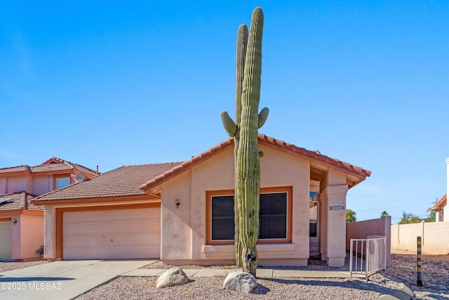 view of front of home featuring a garage