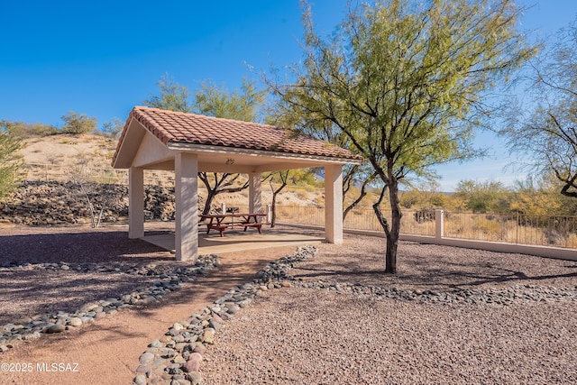 view of home's community featuring a gazebo