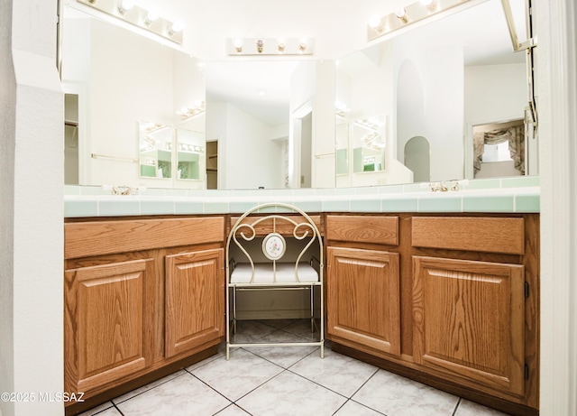 1524 W Sunridge Dr, Tucson, AZ 85704 - full bath with tile patterned floors and vanity