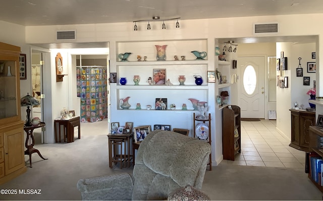 view of tiled dining space