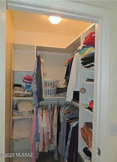 view of walk in closet