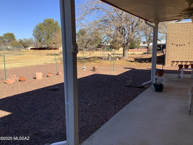 view of yard with a patio area