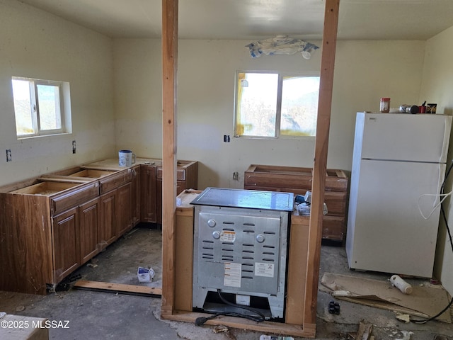 kitchen with white refrigerator