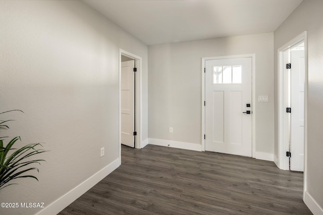 entryway featuring dark hardwood / wood-style floors