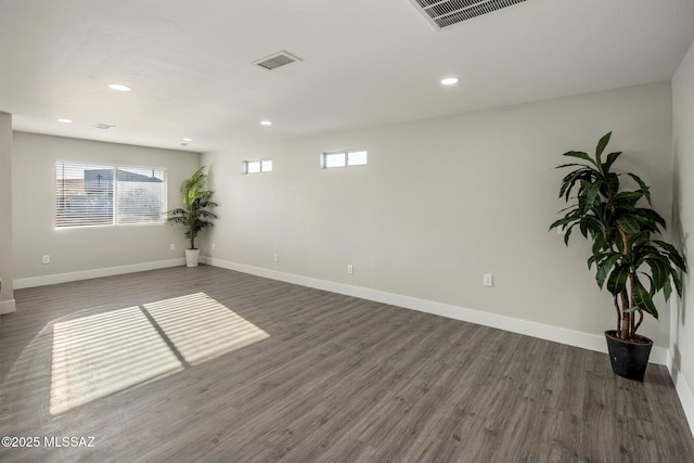 interior space featuring dark wood-type flooring