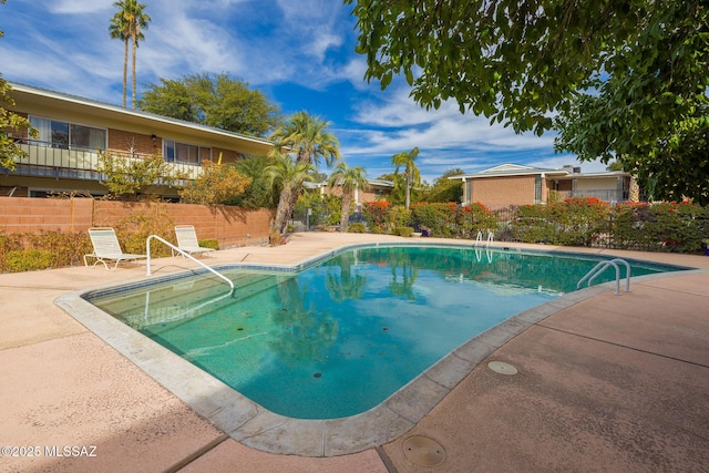 view of pool with a patio area