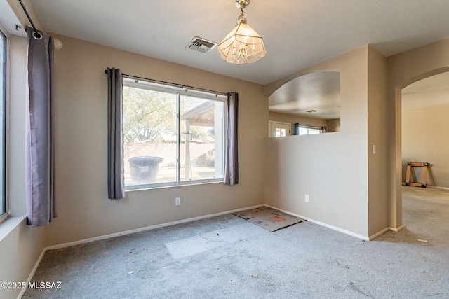 view of carpeted empty room