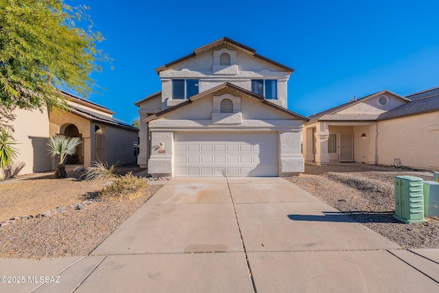 view of front property featuring a garage