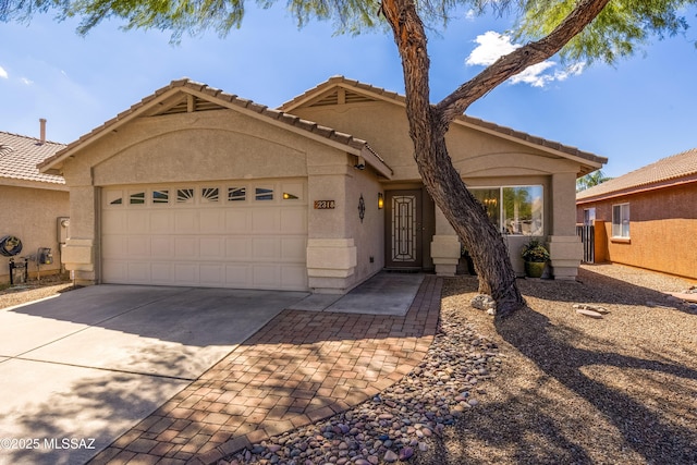 ranch-style house with a garage