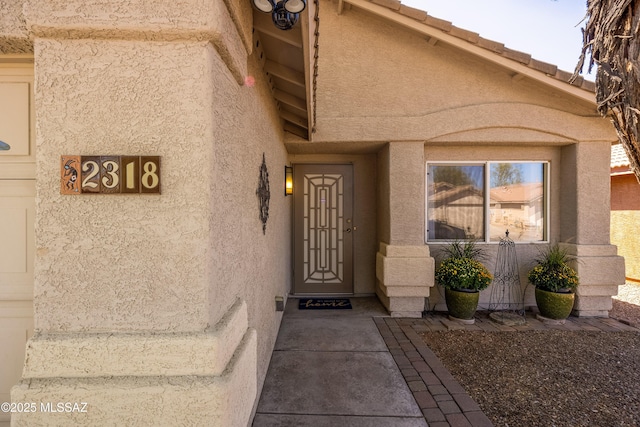 view of doorway to property