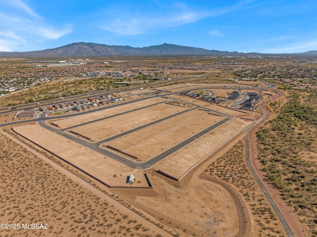 aerial view featuring a mountain view