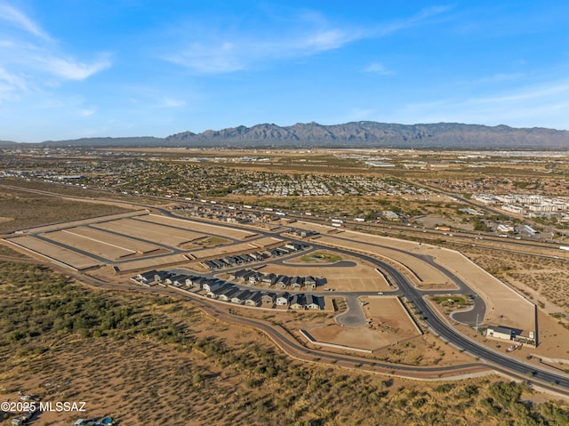 bird's eye view featuring a mountain view