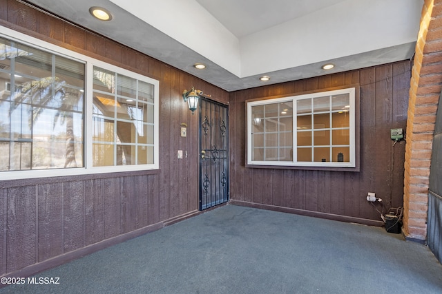 doorway to property featuring a patio