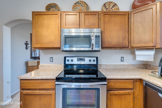 kitchen with stainless steel appliances