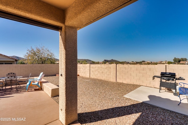 view of patio featuring grilling area