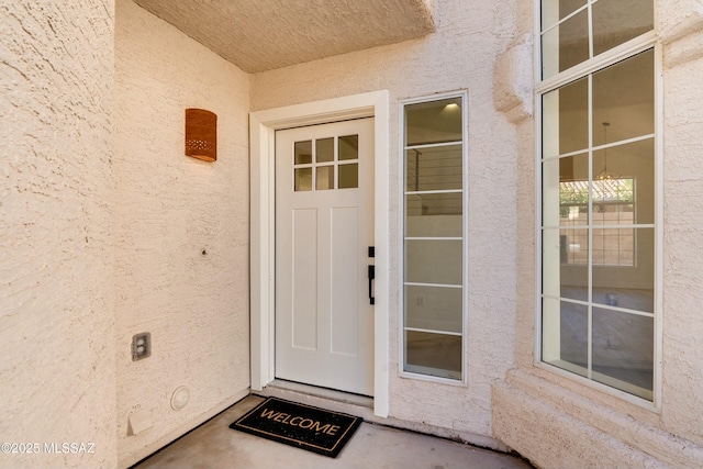 view of doorway to property