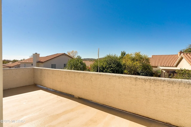 view of patio with a balcony