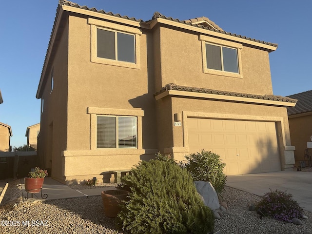 view of front of home featuring a garage