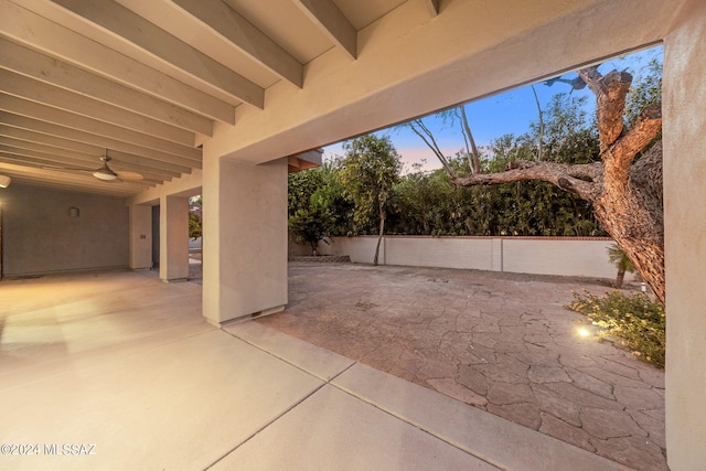 view of patio with fence