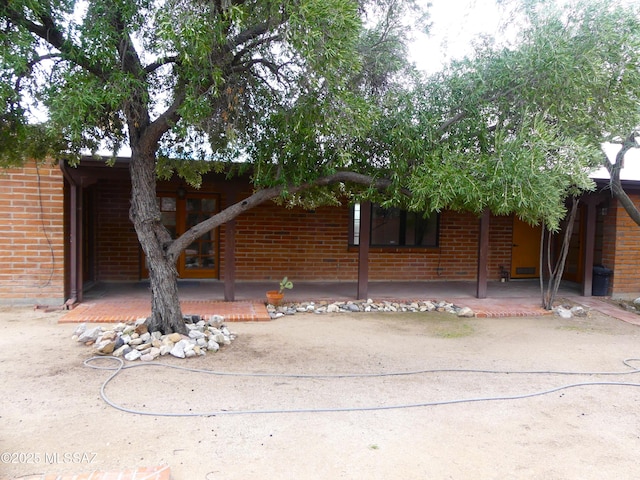 view of log-style house