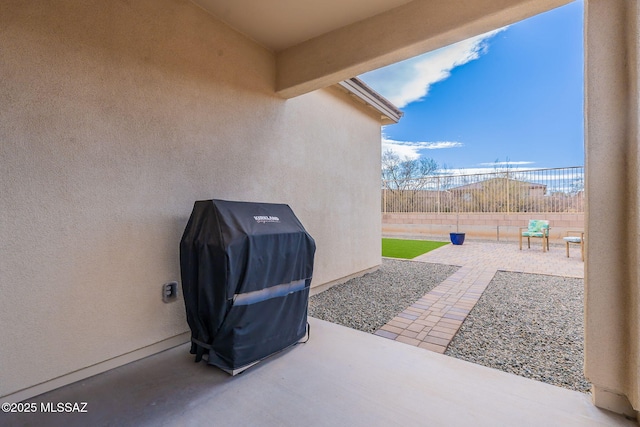 view of patio / terrace featuring area for grilling