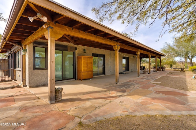 rear view of house with a patio