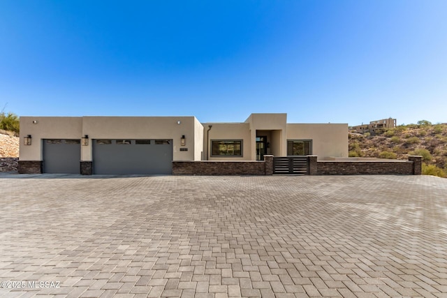 view of pueblo revival-style home