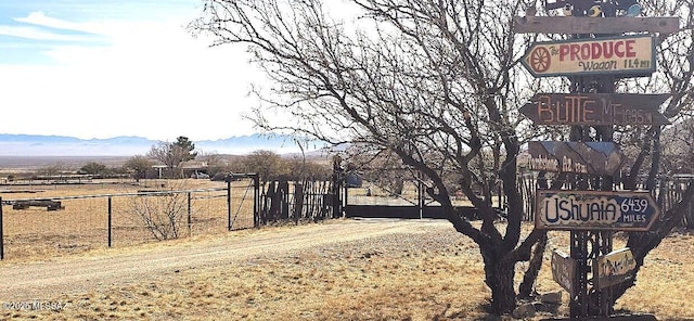 view of street featuring a rural view