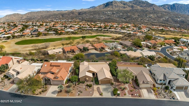 aerial view with a mountain view