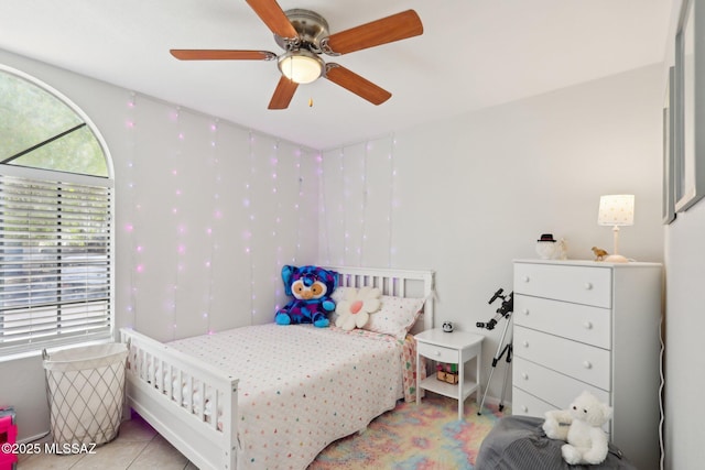 2780 W Camino Llano, Tucson, AZ 85742 - tiled bedroom featuring a ceiling fan