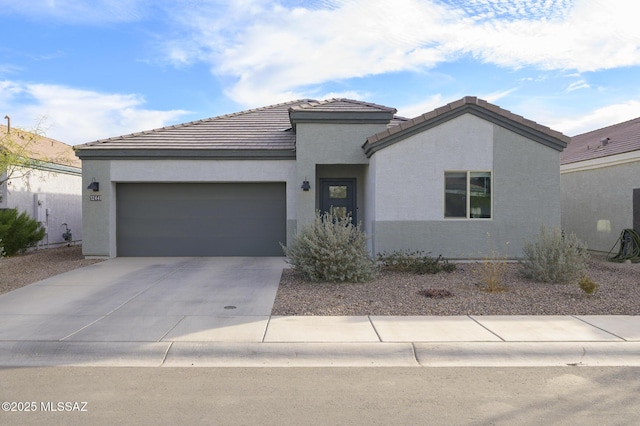 view of front facade with a garage