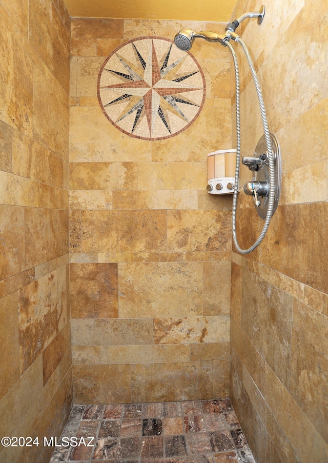 details with tiled shower