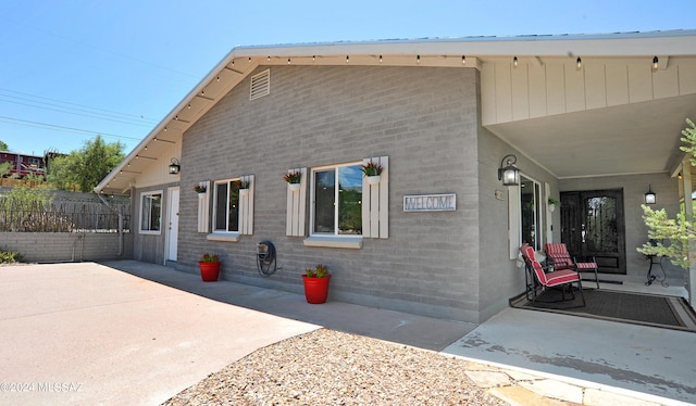 exterior space featuring a patio