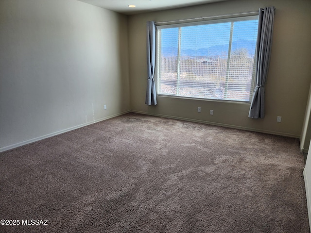 carpeted empty room featuring a wealth of natural light