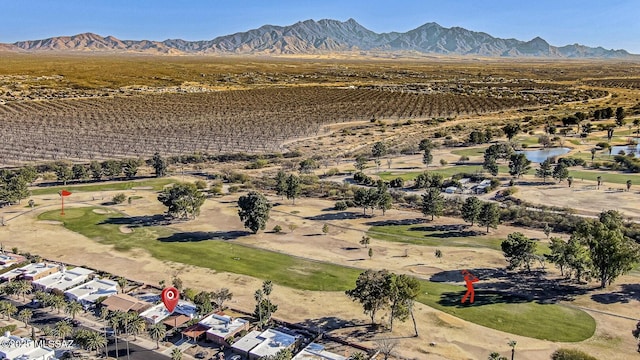 bird's eye view featuring a mountain view