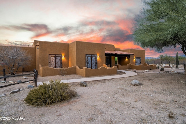 view of southwest-style home