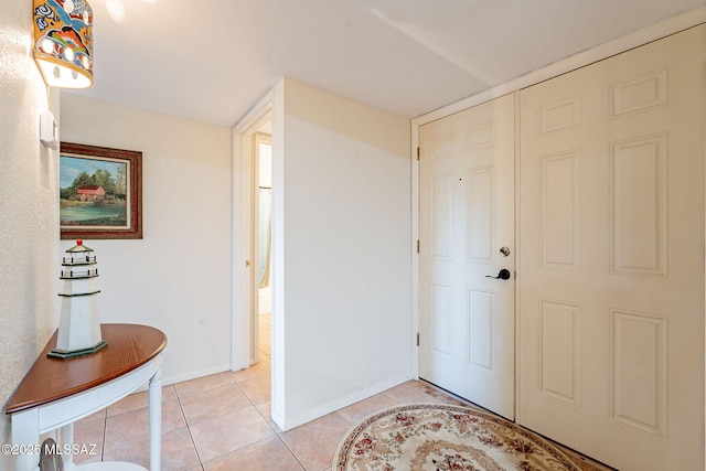 view of tiled entrance foyer