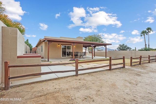 exterior space with a patio