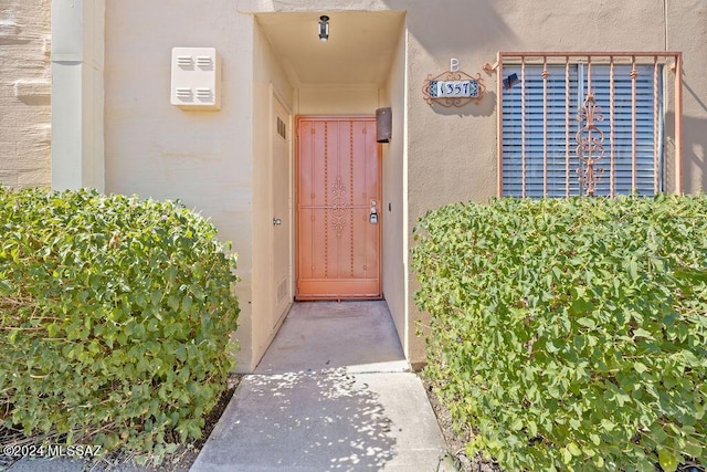 view of doorway to property