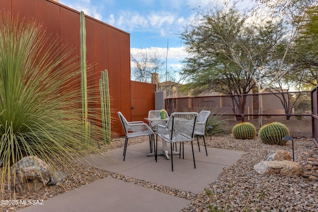 view of patio / terrace with fence