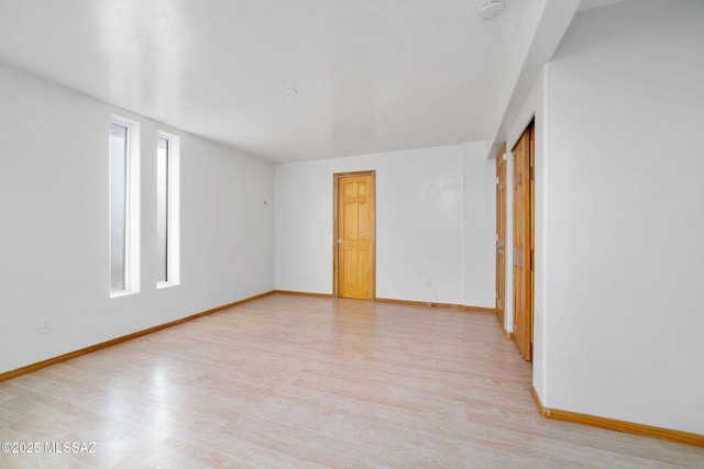 unfurnished room featuring light hardwood / wood-style flooring