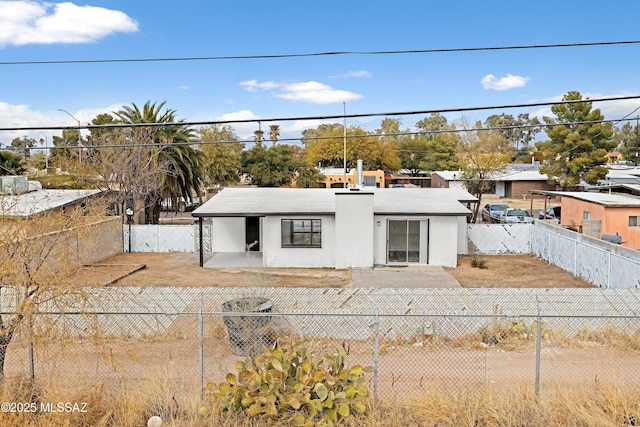 view of front of home with a patio area