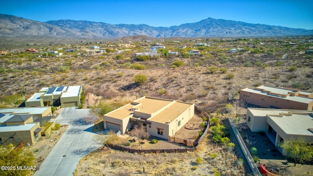 aerial view featuring a mountain view