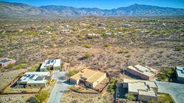 drone / aerial view with a mountain view