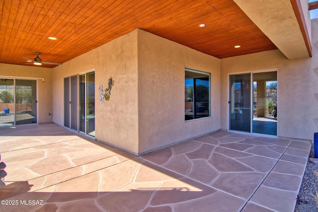 view of patio / terrace with ceiling fan