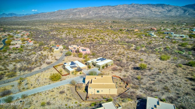 bird's eye view with a mountain view