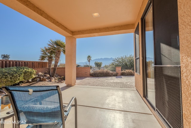 view of patio / terrace featuring a fenced backyard