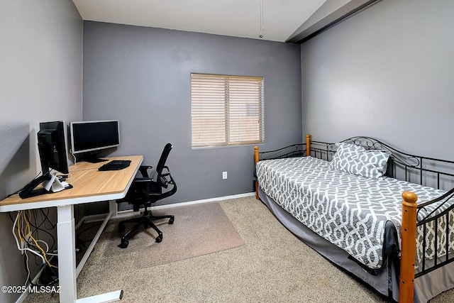 bedroom with carpet