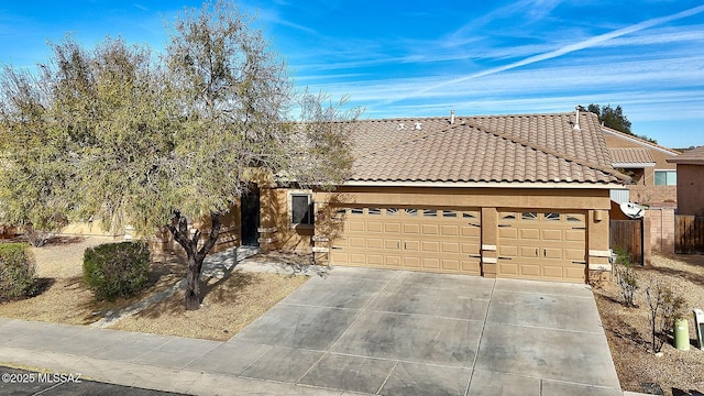 view of front of house featuring a garage