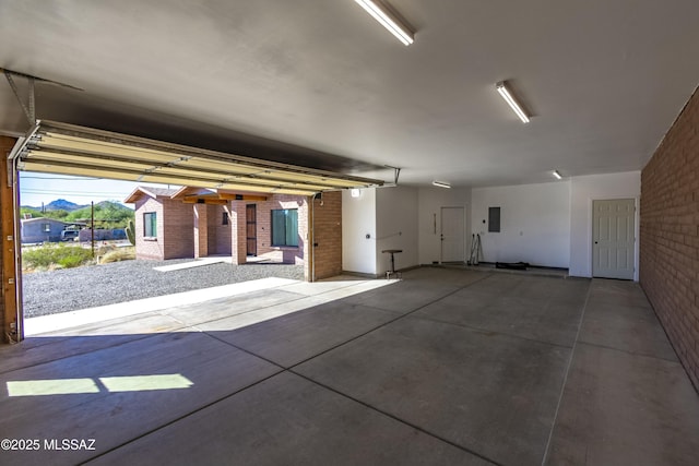 garage with electric panel